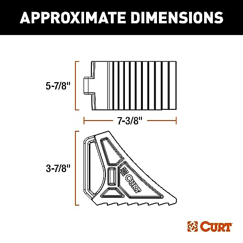 CURT 22801 HD Wheel Chock (Bulk) - size: Single
