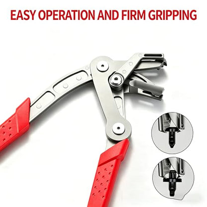 Car Clip Pliers, Panel Clip Removal Pliers,Spring-Loaded Fastener Rivet Remover for Auto Door Panels, Interior & Exterior Trim, Damage-Free Disassembly Tool, Rivets and Interior Panels