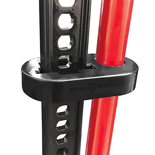 Seven Sparta Off-Road Base Stand & Handle Keeper (Red Base & Handle Keeper) | For Hi Lift Jack, Alleviate Jack Hoisting Sinkage, Heavy Duty PP, Protect Handle Bar, Teeth Design, Solid Construction - style: Red Base & Keeper
