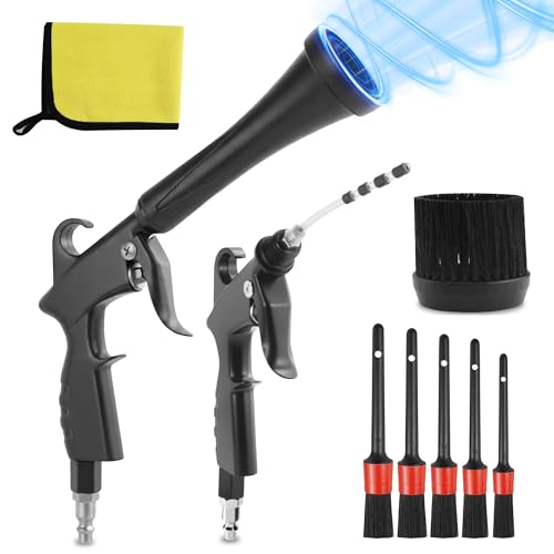 HANDY Tornado Car Cleaning Gun Air Blow Gun for Compressor Pneumatic Tool | Brass Adjustable Durable metal body Car Detailing Kit Interior Cleaner - color: Hose Payment