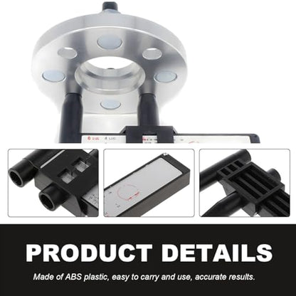 KVAEY Wheel PCD Gauge, Wheel Rim Bolt Pattern Measuring Tool, Automotive Wheel Stud Measuring PCD Ruler for Quick Measurement, Lug Bolt Pattern Gauge for 4 5 6 8 Holes Sliding Caliper