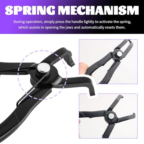 IHOTDER 2PCS Car Push Pin Pliers Set,30° & 80° Angled Jaws Clip Removal Pliers with Non-Slip Grip,Professional Push Pin Removal Tool for Car Trim/Plastic Fasteners/Bumper Clips