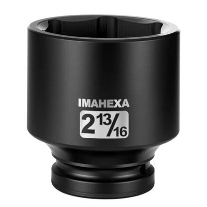 1" Drive Shallow Impact Socket,2-13/16 Inch SAE Jumbo Socket,CR-MO 6 Point for Easy Removal of Large Axle Nut（SAE) - size: 1 Inch Shallow 2-13/16", style: 1"Drive Shallow Impact Socket