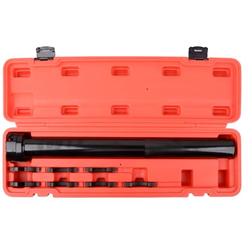 DAYUAN Inner Tie Rod Removal and Installation Tool with 7 Crowfoot Adapters | 14.6-36.5mm Adapter Sizes，45# Steel Construction，For Inner Tie Rod Removal & Installation，Quick Slide Collar，Storage Case - size: 8Pcs-Red
