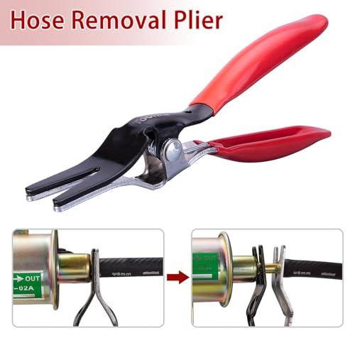 LUOWPZI 8 PCS Automotive Electrical Disconnect Tool Kit - Electrical Connector Removal Pliers, Relay Puller, Hose Removal Pliers, Panel Clip Remover and Terminal Pin Extractor Tool Set for Car Repair - size: 8 Pcs