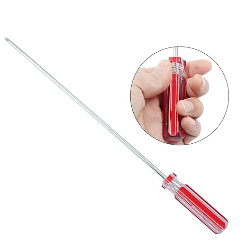 Piutouyar 10 Inch Phillips Screwdriver, #1 Magnetic Tip Screwdrivers | Extra Long Chrome-vanadium Steel Shaft , Cross Head Screwdriver, Long Screwdriver for Repair Home Improvement - size: 10 Inch #1