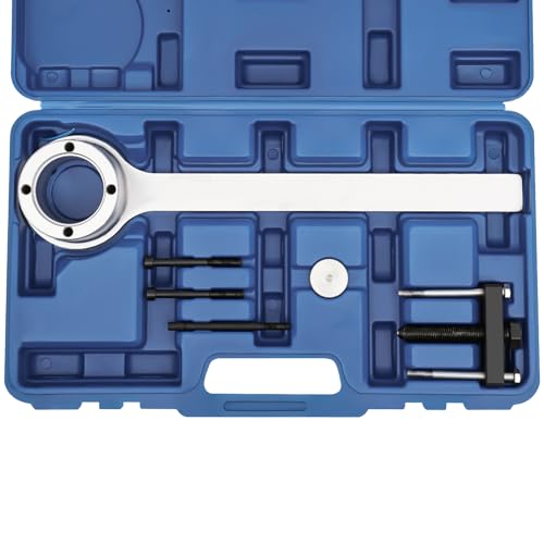 Crankshaft Pulley Puller Set Universal Crankshaft Pulley Removal Tool Kit Crankshaft Damper Remover Puller forJaguar L-and RoverV8 Engine 3.2-4.4L