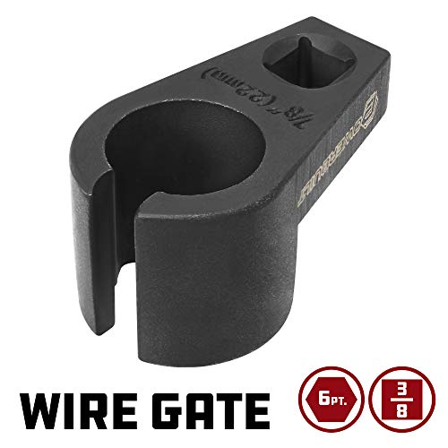 Powerbuilt Oxygen Sensor Offset Puller, Remove and Install O2 Oxygen Sensors, Wire Gate, 22mm 7/8 Inch, 6 Point - 648691 - style: Offset Oxygen Sensor Socket