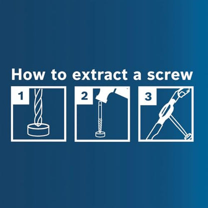 Bosch BSPE6D 12 pc. High-Carbon Steel Spiral Flute Screw Extractor Set - size: Assorted, style: Industrial