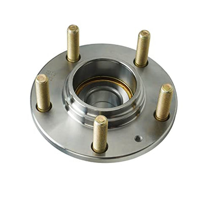 Detroit Axle - 5-Stud Rear Wheel Bearing Hubs Assembly for 2001 Hyundai Tiburon [w/4-Wheel ABS], 2 Wheel Bearings and Hubs Replacement Pair Set - style: 512198-DA x2/Pair