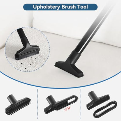 Universal Vacuum Attachments for Shop Vac, 2 1/2" to 1 1/4" Vacuum Hose Adapter, 1 7/8" to 1" Adapter Dust Brush Extension Wand Flexible Crevice Tool Attachment Kits for Shop Vac Accessories