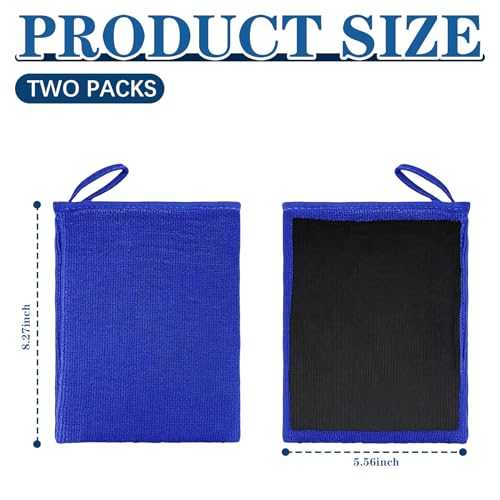 2PCS Clay Mitt Auto Detailing, Mitt Finish for Car Detailing, Microfiber Clays Towel for Car Cleaning and Polishing, Medium Grade Clay Bar Glove for Painted Surface, Glass, Plastic (Blue) - color: Blue