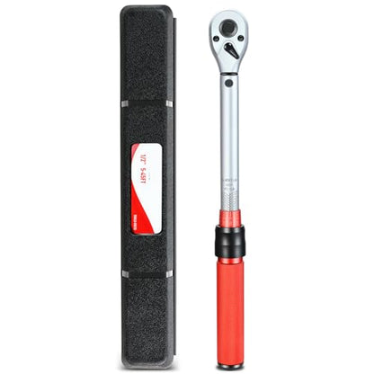Auto Dynasty 1/2 Inch Dual-Scale Reversible Ratchet Wrench Set 5-45ft.lb/6.78-61.0 n.m with Quick Release and Accurate Torque Control - Perfect for Cars, Bikes, and Machinery Maintenance - size: 1/2 Inch-45ft.lb