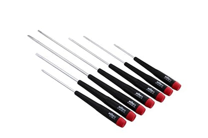 Wiha 26092 Slotted and Phillips Screwdriver Set with Precision Handle, Long, 7 Piece