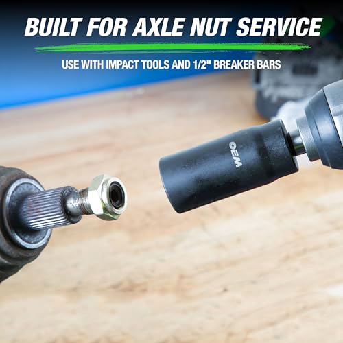 OEMTOOLS 37320 Axle Nut Socket Set, 6-Pt 1/2 Impact Socket Set, 8Pc Metric 1/2 Socket Set, Impact Socket Set 1/2 Drive for Axle Nuts, Impact Sockets 29mm to 39mm, Socket Sets Storage Case - style: 6 Point