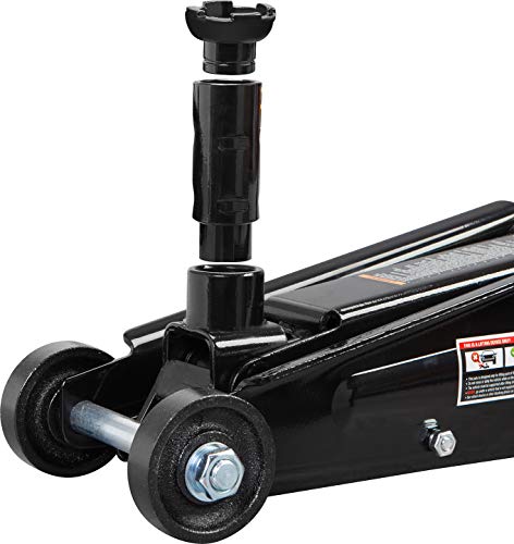 Torin AT83006B Hydraulic Trolley Service/Floor Jack with Extra Saddle (Fits: SUVs and Extended Height Trucks): 3 Ton (6,000 lb) Capacity, Black - size: 3 Ton (6,000 LBs)
