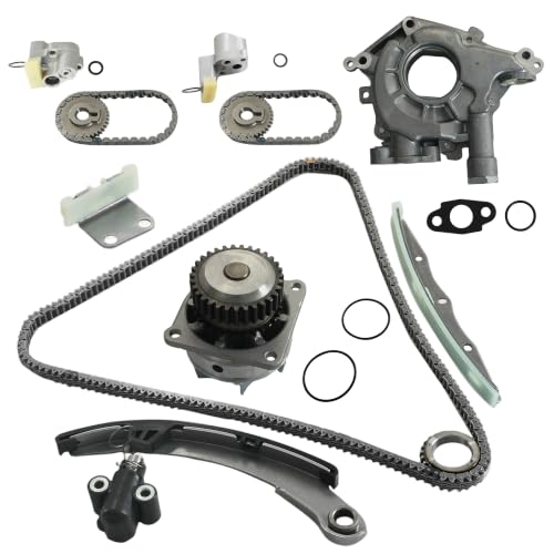 3.5L VQ35DE Timing Chain Kit w/Water Pump & Oil Pump Sprocket Guide Tensioner | Fit For Nissan Altima Maxima Murano 350Z 2002-2007 Infiniti FX35 G35 I35 M35 350Z 3.5L V6 DOHC 2002-2008 OE#13028JK20B AW9426 - size: 3.5L Timing Chain Kit w/Oil & Water Pump