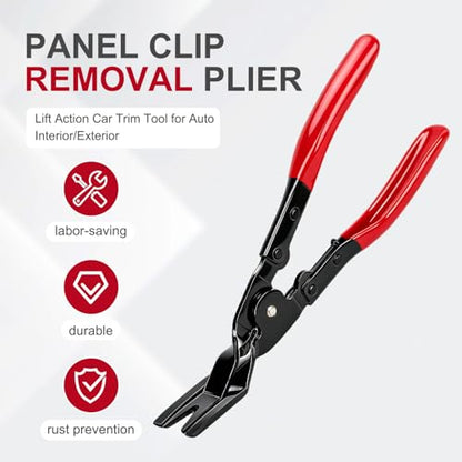 Panel Clip Removal Plier,2026 Upgrade Automotive Door Panel Upholstery Trim Clip,Removal Tool Plier,Push Pin Pliers Trim Removal Tool,Car Accessories (1pcs) - color: 1pcs