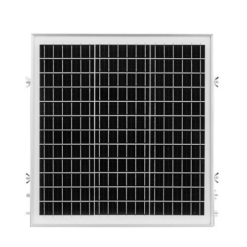 VEVOR 20W 12V Solar Battery Trickle Charger Maintainer, Mono Solar Panel Battery Charger with Built-in MPPT Controller & Adjustable Mount Bracket, IP65 Waterproof for Car Boat RV Trailer House Roof