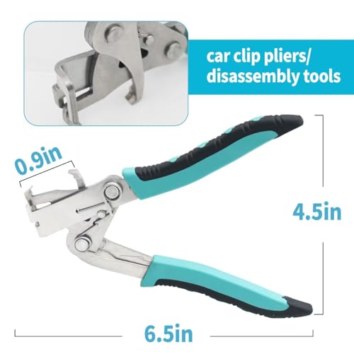 Car Clip Pliers with 100PCS Automotive Fastener Kit, Panel Clip | Removal Tool for Door Trim Clips, Auto Fastener Remover with Push Pin Retainer Rivets,Disassembly for Interior & Exterior
