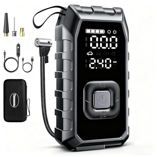Tire Inflator Portable Air Compressor, 2X Faster Inflation Cordless Air Compressor, 20000mAh & 180PSI & Dual Cylinder, Electric Air Pump for Heavy-duty Vehicles, Car, Motorcycle, Bike, Ball