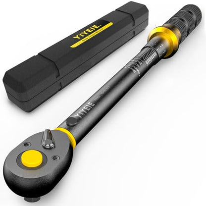 1/2-Inch Drive Torque Wrench with Upgraded Lock Ring, ±3% High Precision Click, 10-160 FT.LB (10-227 Nm), 2-Way 72-Tooth for Easier Adjustments, Ideal for Moto, Lug Nuts, Tires, Wheels, and Car Repair - size: 1/2″ 1 PC