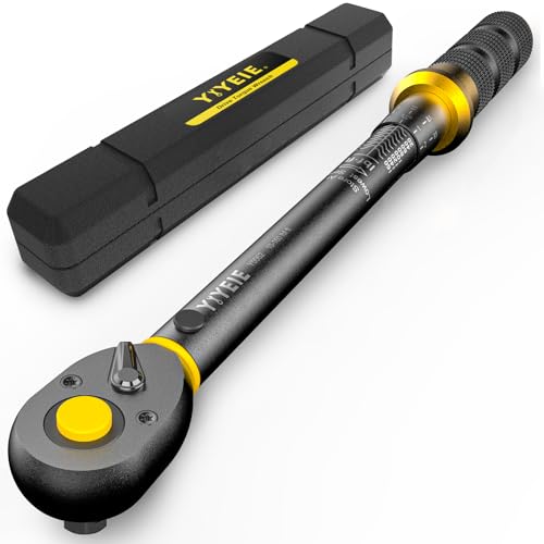 1/2-Inch Drive Torque Wrench with Upgraded Lock Ring, ±3% High Precision Click, 10-160 FT.LB (10-227 Nm), 2-Way 72-Tooth for Easier Adjustments, Ideal for Moto, Lug Nuts, Tires, Wheels, and Car Repair - size: 1/2″ 1 PC