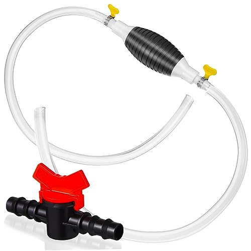 Manual Transfer Pump Kit 1 Set Siphon Hose and Check Valve for Fuel Extraction Portable Hand Pump for Automotive and Home Use