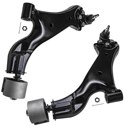 Detroit Axle - Front Lower Control Arms for 2010-2017 Chevrolet Equinox GMC Terrain 2.4L, 2011 2012 2013 2014 2015 2016, 2 Lower Control Arms w/Ball Joints, 4 Tie Rods, 2 Sway Bar Links Replacement - size: 8CS48201/8PC