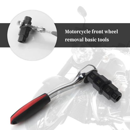 Motorcycle Axle Tool,4 in 1 Motorcycle Axle Removal Tool with 17mm 19mm 22mm 24mm Sizes Compatible with BMW Yamaha Buell,Sturdy Motorcycle Accessories Fit for Front Axle Wheels