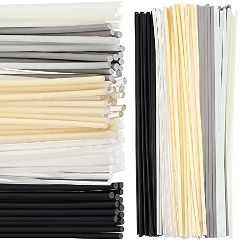 78 Pieces Plastic Welding Rods, 1/8 Inch Diameter (3mm) Round Sticks, PU PP ABS PE TPO PA PC 7 Types of Plastic Welding Repair Rods Strips Kit for Car Bumpers Daily Repair, 7.9 Inch