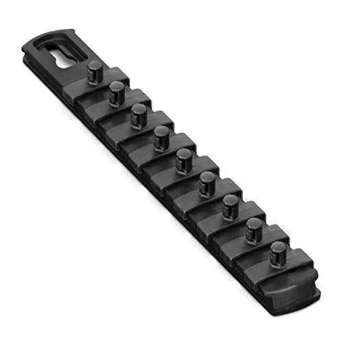 Ernst Manufacturing 8426 8-Inch Socket Organizer with 9 1/4-Inch Twist Lock Clips, Black - color: Black, size: 1/4-Inch Twist Clips, style: 8-Inch