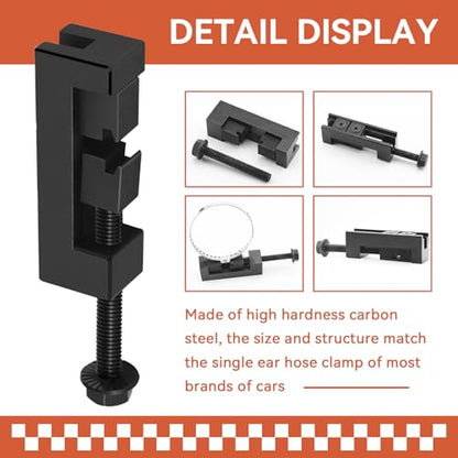 CV Boot Clamp Plier with 20Pcs Stainless Steel Single Ear Hose Clamp, Drive Shaft CV Axle Boot Clamp Removal and Installation Tool for Most Cars