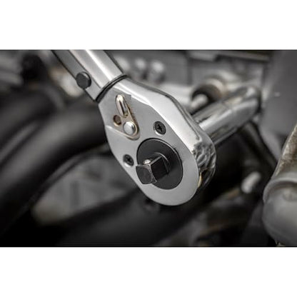 Powerbuilt Dual Drive Torque Wrench, 3/8 and 1/2 Inch Drives, 10ft Lbs, 19-inches Long, 10-150 Feet Range, Micrometer Style Torque Ranges 944001 - size: 1/2 in. and 3/8 in.