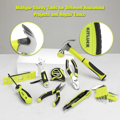KITLUCK Power Drill Set, 180Pcs Home Hand Tool Kit with 8V Drill, Portable Tool box Kit with Screwdriver, Plier, Wrench, Socket, Harmer, Household Cordless Drill Set for Men Women Home - size: 180Pcs