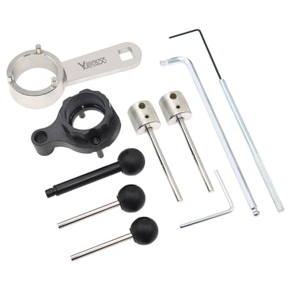 Camshaft Timing Belt Tool Kit, T10264 T10265 T10060A 3359 T10051 T10490 | Compatible with VW Audi Tiguan SEAT Skoda Passat Golf 1.4 1.6 2.0 TDI Diesel Engine, with Carrying Case & Gloves - size: Model A (New)