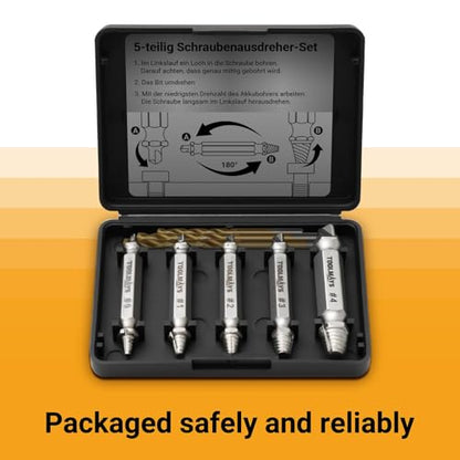 8pcs Damaged Screw Extractor Set, 5 Pcs Hss 4241 Screw Removal Tool With 3 Twist Drill Bit For Stripped, Rusted And Stubborn Screws - size: 8PCS Screw Removal Tool