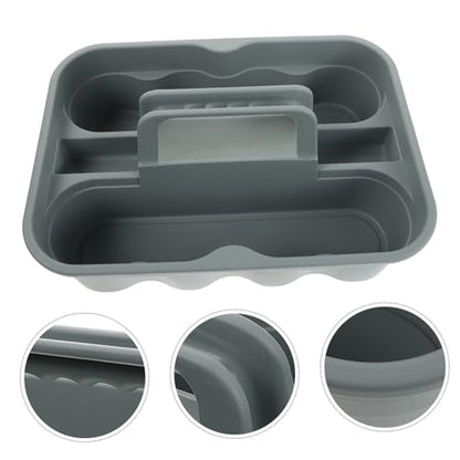 SOLUSTRE Portable Cleaning Supplies Storage Basket Handheld Organizer for Auto Detailing Durable Plastic Tote with Comfortable Handle for Home Car and Office Use