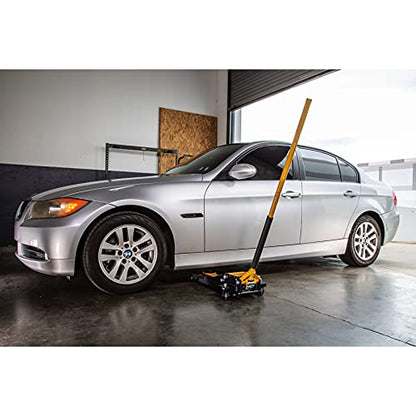 CAT 3-1/2 Ton Low Profile Service Jack – Dual Pump Quick Lift, 3.75" to 21" Lift Range, Oversized Saddle, Heavy-Duty Frame, Smooth-Roll Front Rollers – 240332 - size: Low Profile