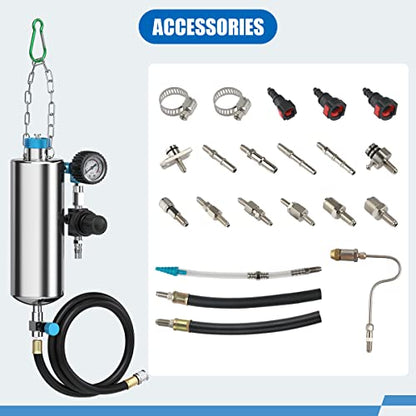 Fuel Injector Cleaner,C80 CFS Series Injector Cleaner, Automotive EFI-Fuel Injector Cleaner Machine,Non-Dismantling Fuel System Cleaner,Intake System Cleaning,TWC Converter Cleaning,1000ML 150PSI - style: C80 With Box
