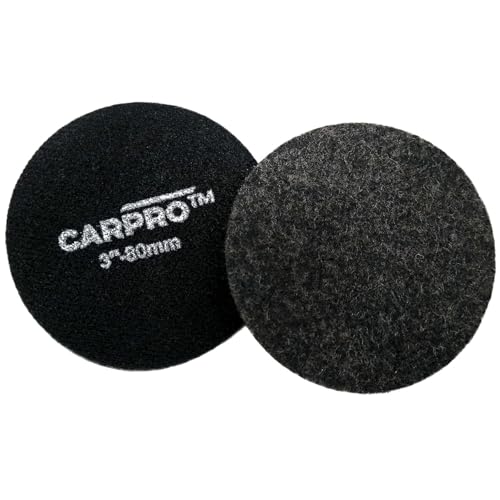 CARPRO GlassCUT Glass Polishing Pad - Polish Glass Scratches Etching, Remove Waterspots, Correct and Clean Damaged Windshield & Window Glass - Aggressive Rayon Heavy Pad - 3" (1 Pack) - size: 3 inch (Pack of 1)