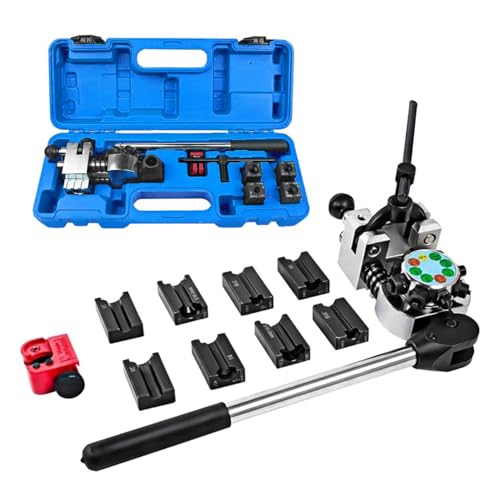 Professional Brake Line Flaring Tool Kit - 45 Degree Single, Double and Bubble Flares Pipe Flare Tool for 3/16", 1/4", 5/16", 3/8" Brake Repair Brake Flaring Tools Brake Line and Tubing Flaring Tool - size: 45 Degree Brake Line Flaring Tool Kit
