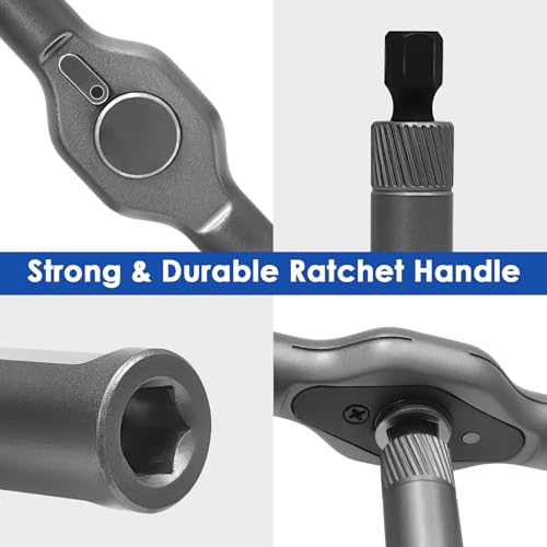 24 in 1 Magnetic Ratchet Screwdriver Set, Precision Repair Tool Kit with Detachable Handle & Multi Bits, Portable DIY Hand Tool Kit for Gifts, Computer, Bicycle, Furniture, Electronics