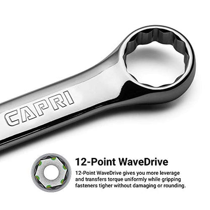 Capri Tools 11 mm Combination Wrench, 12 Point, Metric, Chrome (1-1311) - size: 11 mm