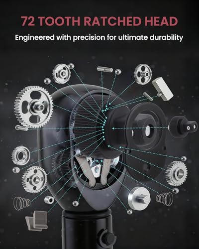 1/4 3/8 1/2 Inch Torque Wrench Sets, 10-170 FT.LB, 5-50 FT.LB, 20-240IN.LB, ±3% Precision 3 Pcs Click Torque Wrench Kit, 72-Tooth Dual Scale for Automotive, Bicycle, Motorcycle, DIY Projects - size: 3PCS Set (10-170 FT.LB & 5-50 FT.LB & 20-240IN.LB), styl