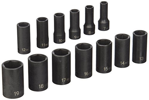 Grey Pneumatic (1213MSD) 3/8" Drive 13-Piece Semi-Deep Metric Socket Set - style: 13 Piece Semi-Deep Metric Set