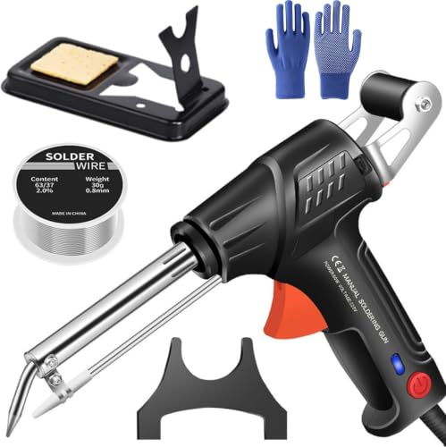 Multi-function Soldering Iron Kit, 300-580°C Adjustable Digital Soldering Gun w/Detachable Stand - color: #B