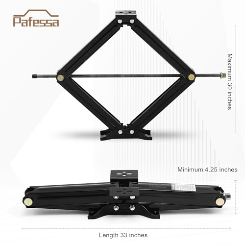 30" RV Scissor Jack Stabilizer 7800lb Heavy Duty 30" RV Trailer Stabilizer Leveling Scissor Jack for RV Camper with Crank Handle - 1Pack - size: XL 30’‘ 1pc