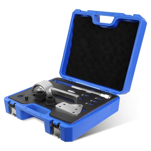 Engine Crankshaft Belt Pulley Removal Tool Fit for Ford 1.0 & 2.0 Ecoboost/Duratec, Torque Multiplier Tool with 21mm and 24mm Center Socket, 1:5 Labor Saving, 1/2" Drive 1500Nm, Replace 303-1611