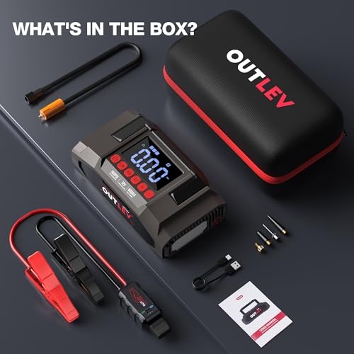 Jump Starter for Car Battery, 6000A Portable Jump Starter with Air Compressor 160PSI, Car Jumper Starter Portable for Trucks RV Boat, Emergency Road Trip Kit